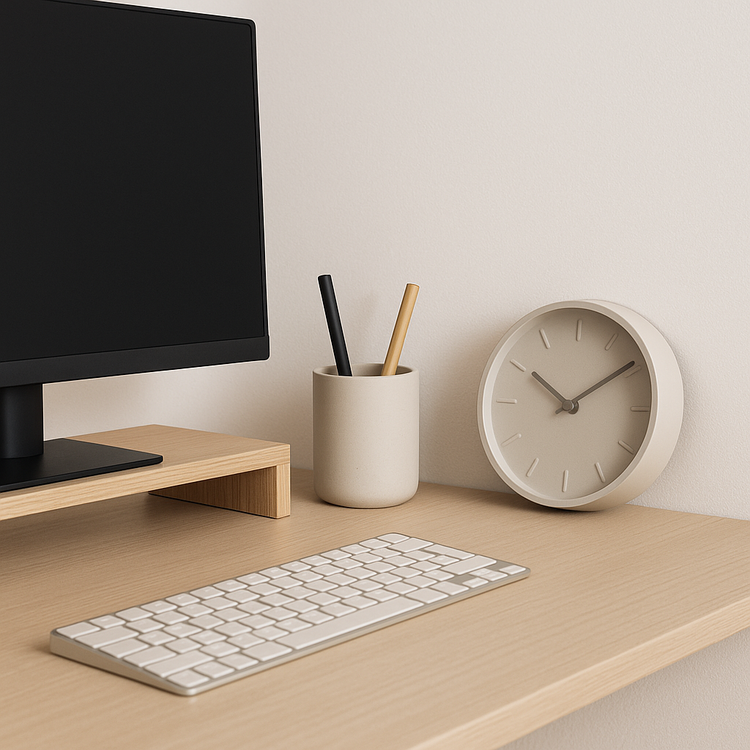 Calm Office Decor | Desk Accents & Lighting