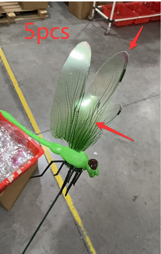 Simulation Dragonfly Grass Garden Decoration Clips