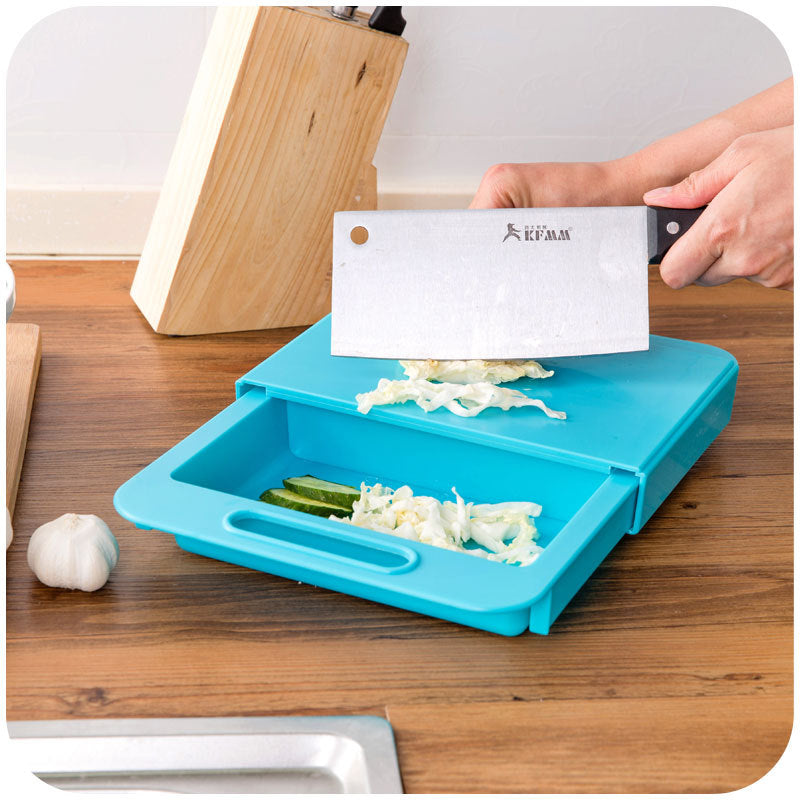 2-in-1 Cutting Board and Sink Strainer Basket