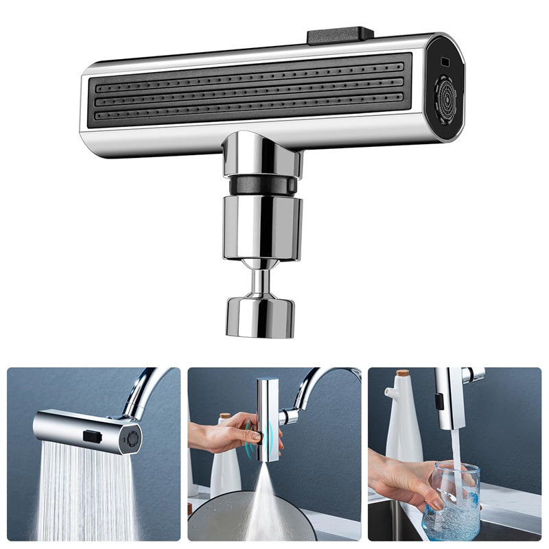 Splash-Proof Rotating Faucet Head — Two Modes, One Click