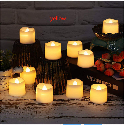 LED Candle Light Warm White Flashing Timed Flameless Candle