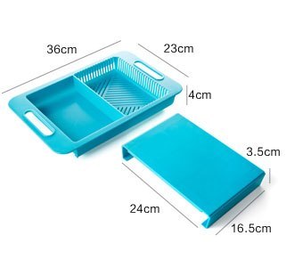 2-in-1 Cutting Board and Sink Strainer Basket