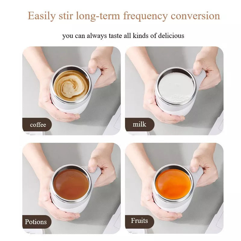 Magnetic Self-Stirring Coffee Cup, USB Rechargeable