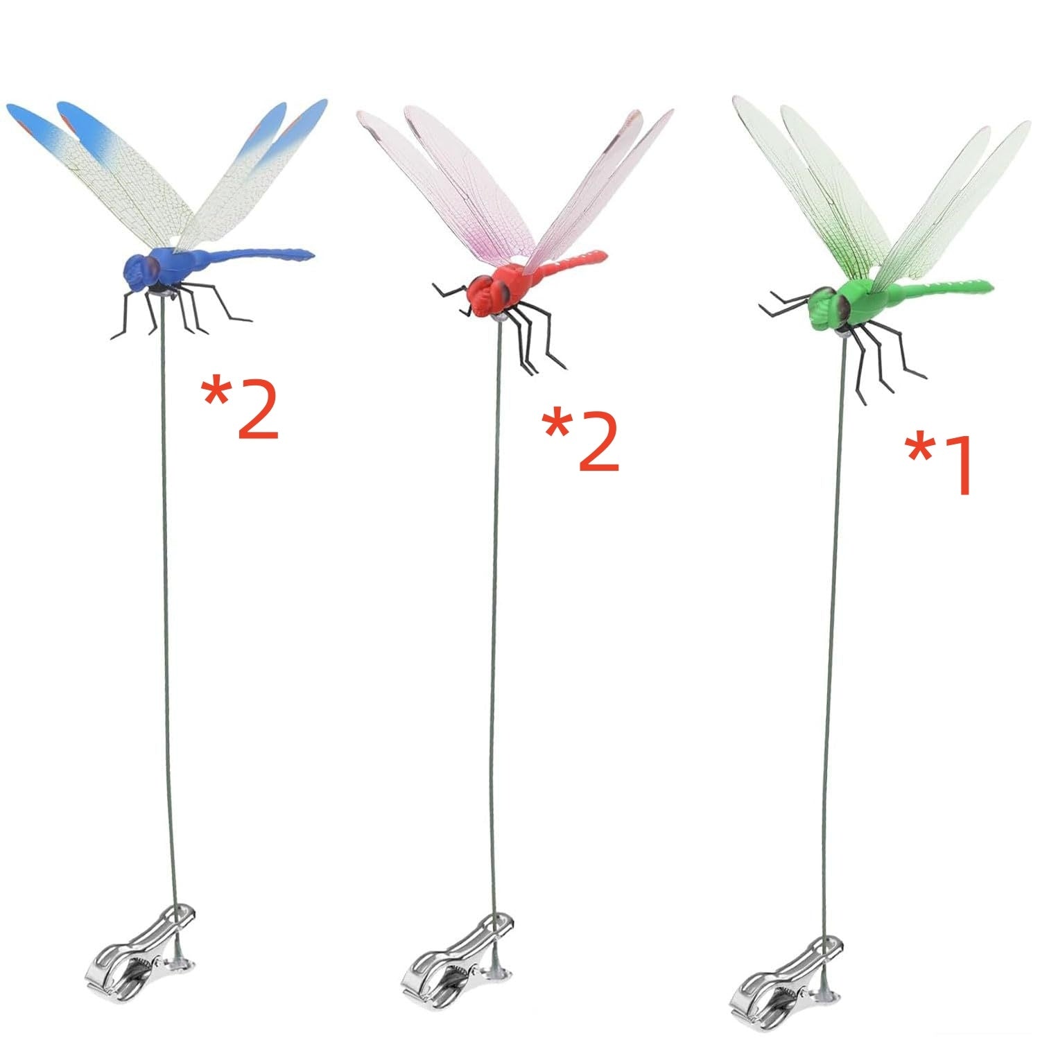 Simulation Dragonfly Grass Garden Decoration Clips