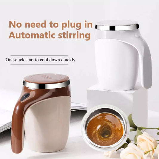 Magnetic Self-Stirring Coffee Cup, USB Rechargeable