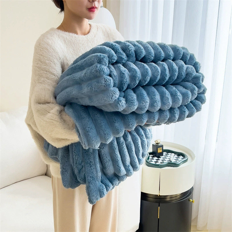 Luxe Velvet Fur Throw — Gentle, All-Season Warmth